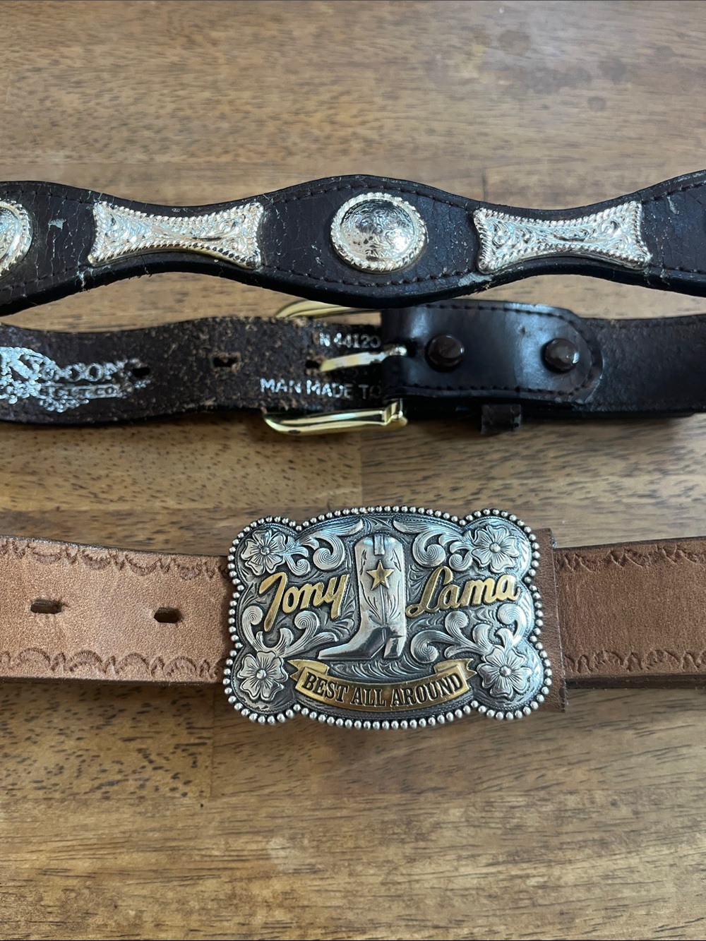 Kids Tony Lama and Nocona Western Leather Belts